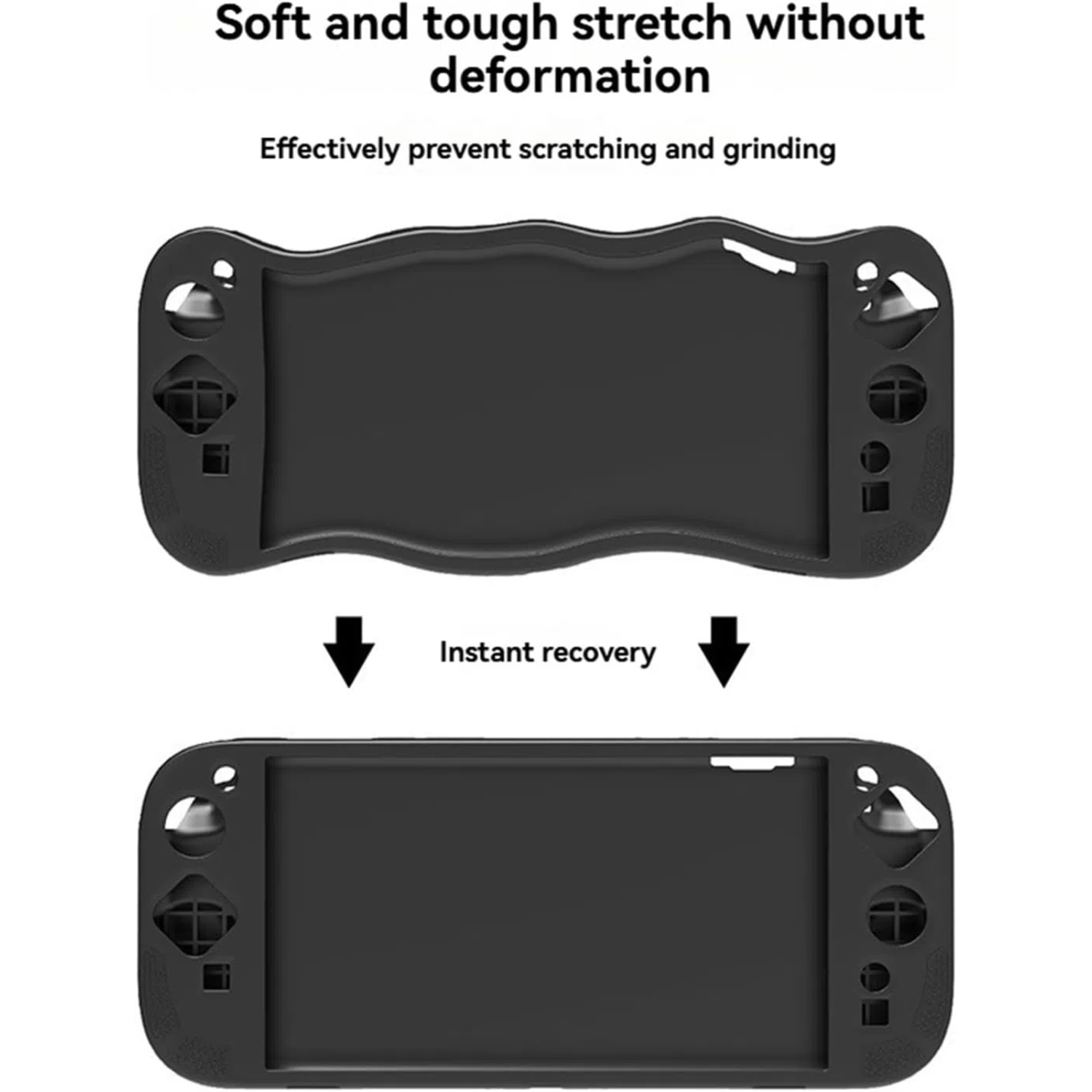 Dockable Case for Switch 2 with Kickstand Non-Slip Silicone Cover