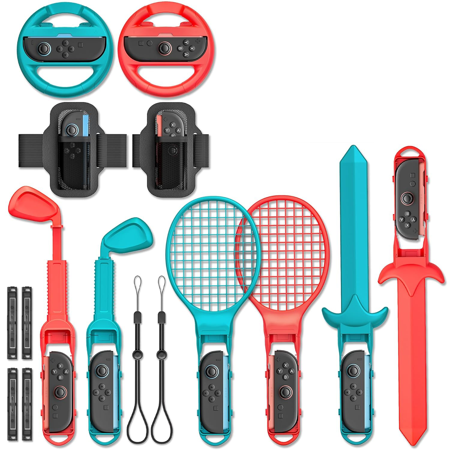 10-in-1 Sports Games Family Pack for Switch 2 with Tennis Rackets & Golf Clubs
