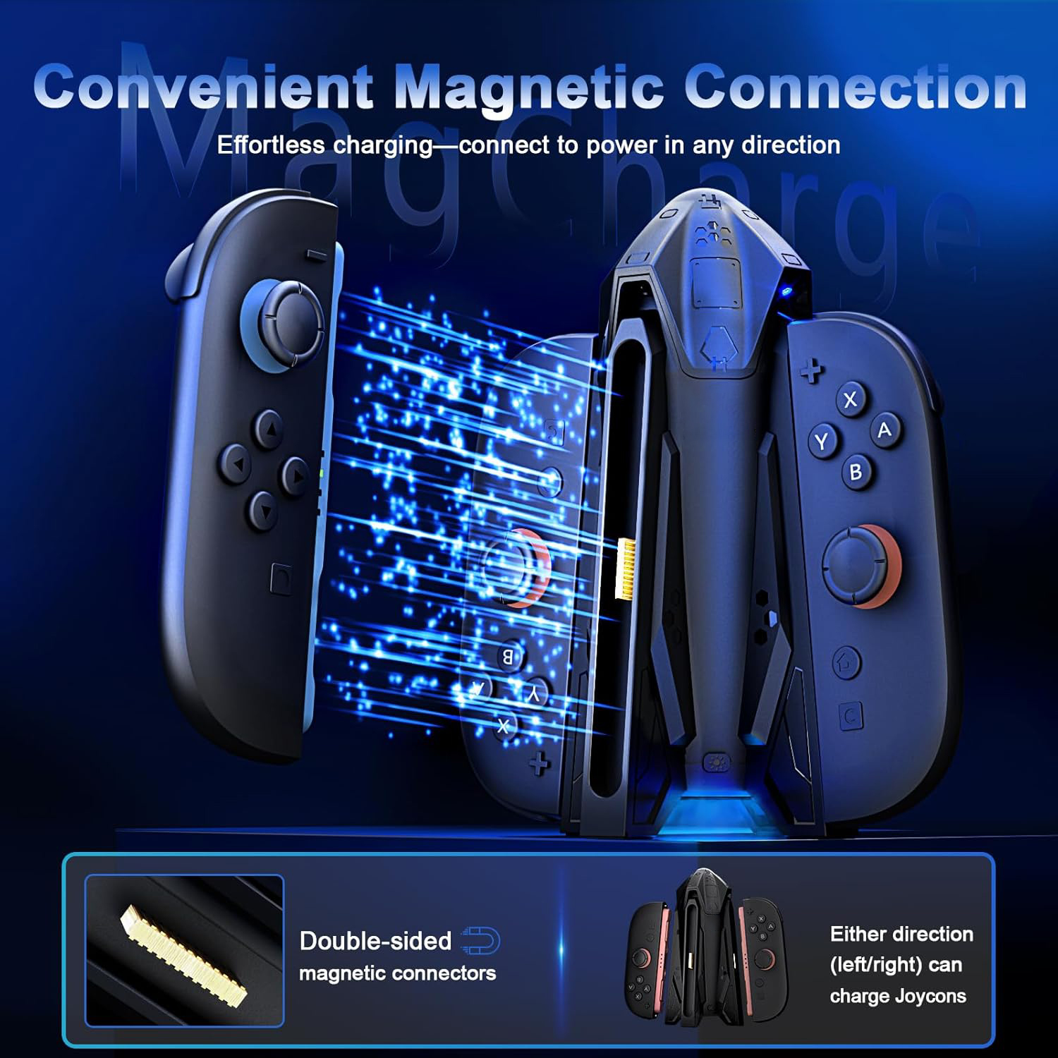 4-in-1 Controller Charging Dock for Nintendo Switch 2 with RGB Lighting