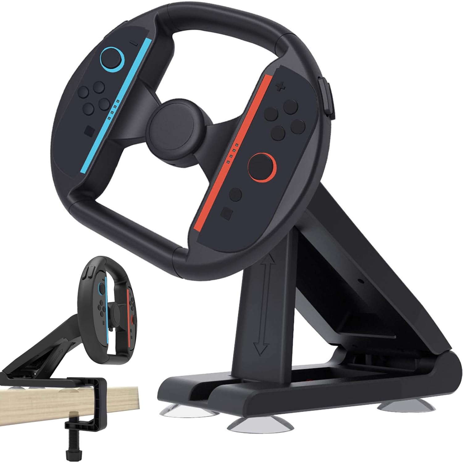 Steering Wheel for Nintendo Switch 2 Gamepad with Suction Cup Base