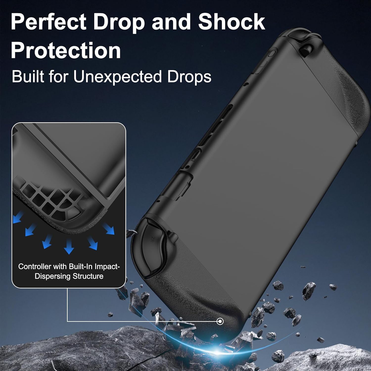 Protective Silicone Case for Nintendo Switch 2, Soft Slim Split Design