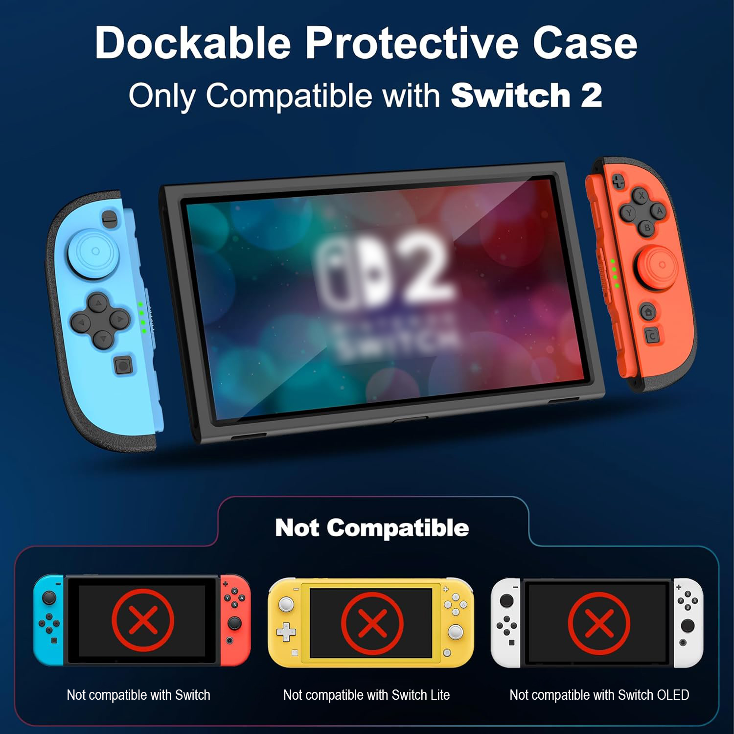 Protective Silicone Case for Nintendo Switch 2, Soft Slim Split Design