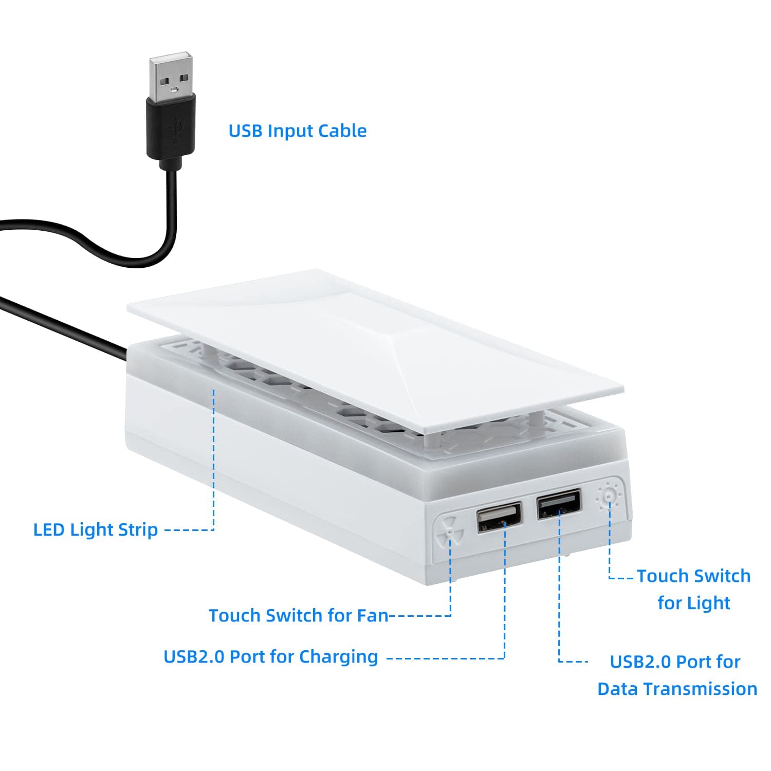 Cooling Fan for Xbox Series S Console - 3-Speed, RGB Lights, Dustproof