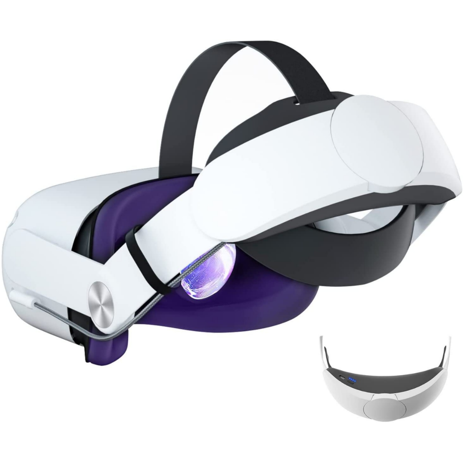 VR Head Strap with 10,000mAh Battery for Meta Quest 2