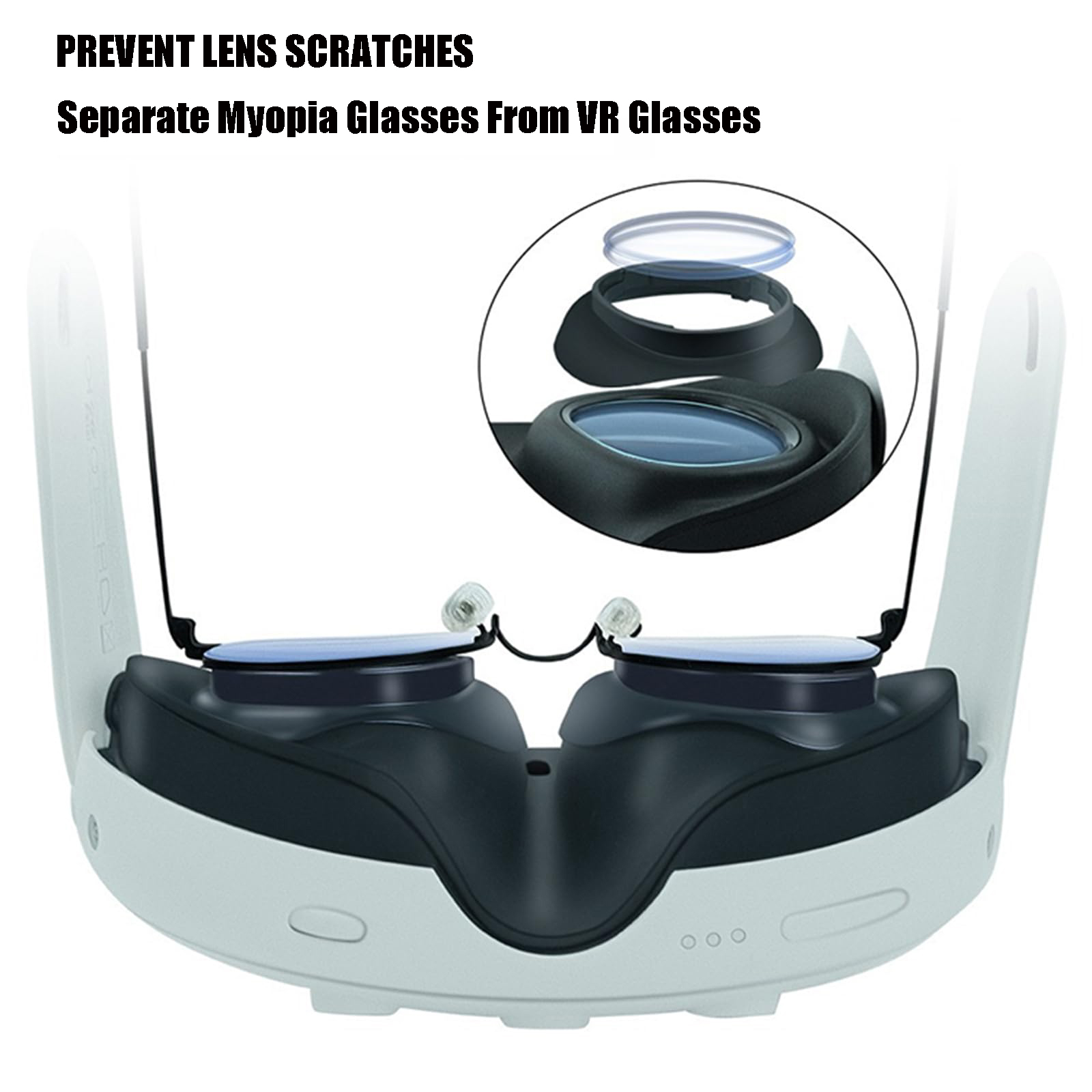 Lens Frame for Meta Quest 3 Anti-Scratch VR Lens Protector
