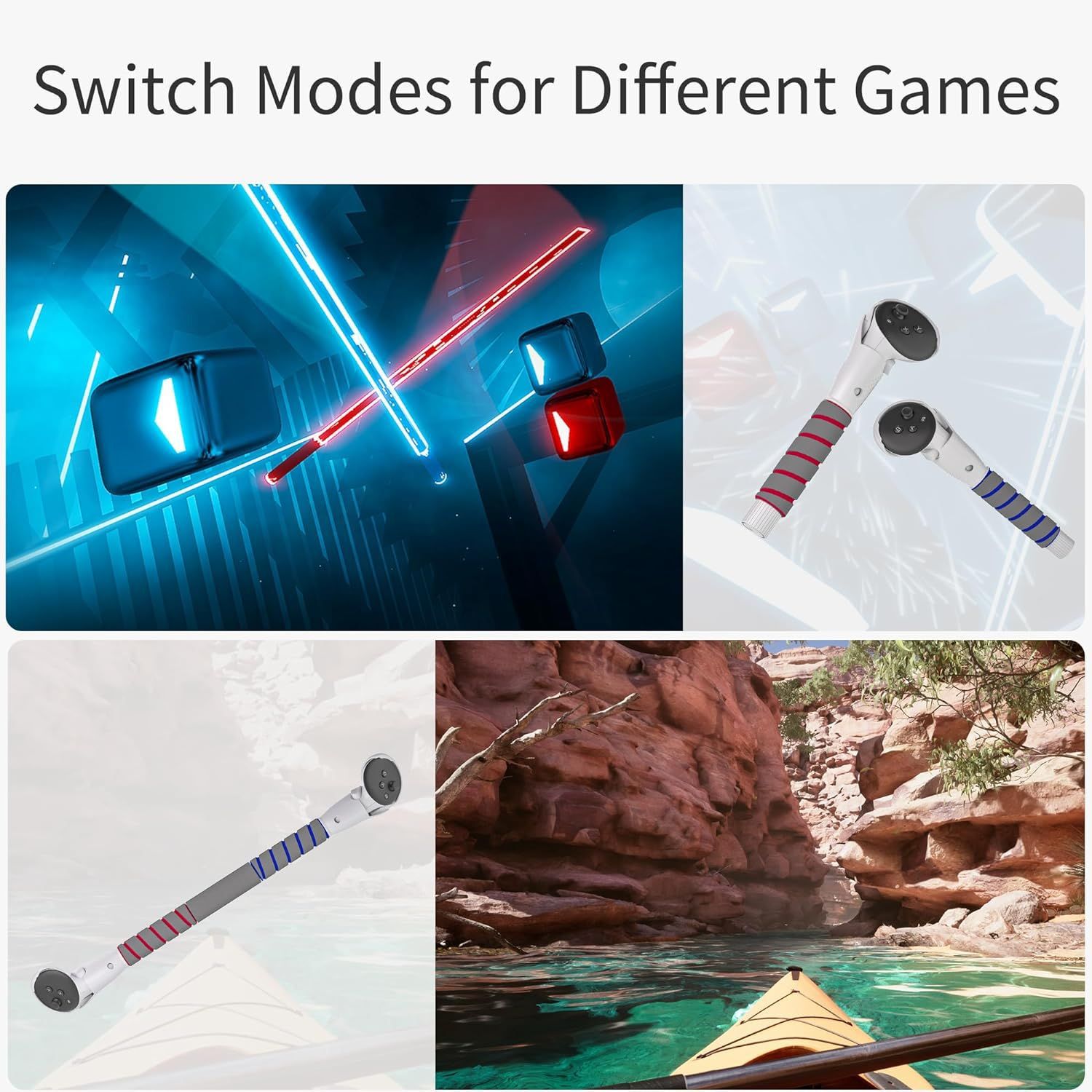 Controller Grips for Meta Quest 2/3/3S - Dual Handle Anti-Sweat Sponge Cover