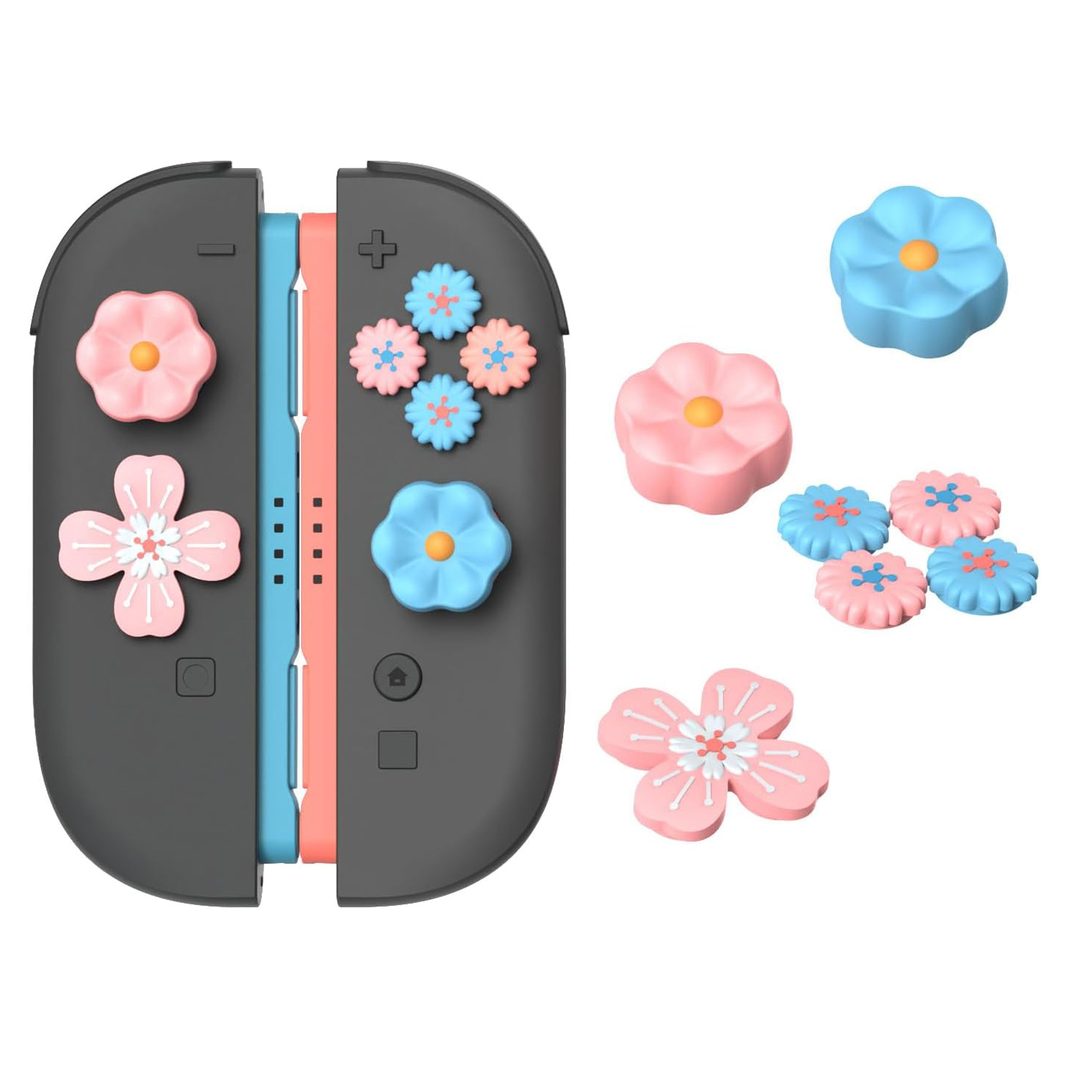 Thumb Grips & Button Caps for Nintendo Switch 2 – Silicone Joystick Covers