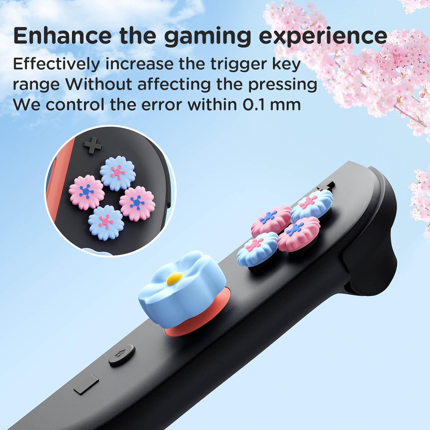 Thumb Grips & Button Caps for Nintendo Switch 2 – Silicone Joystick Covers