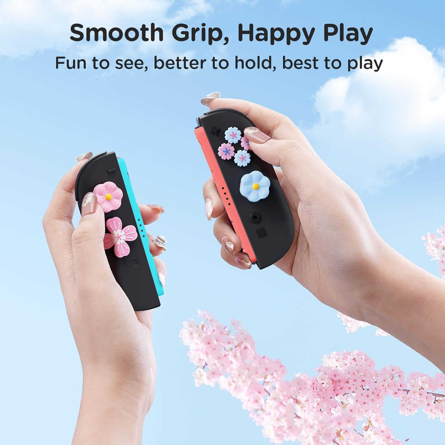 Thumb Grips & Button Caps for Nintendo Switch 2 – Silicone Joystick Covers