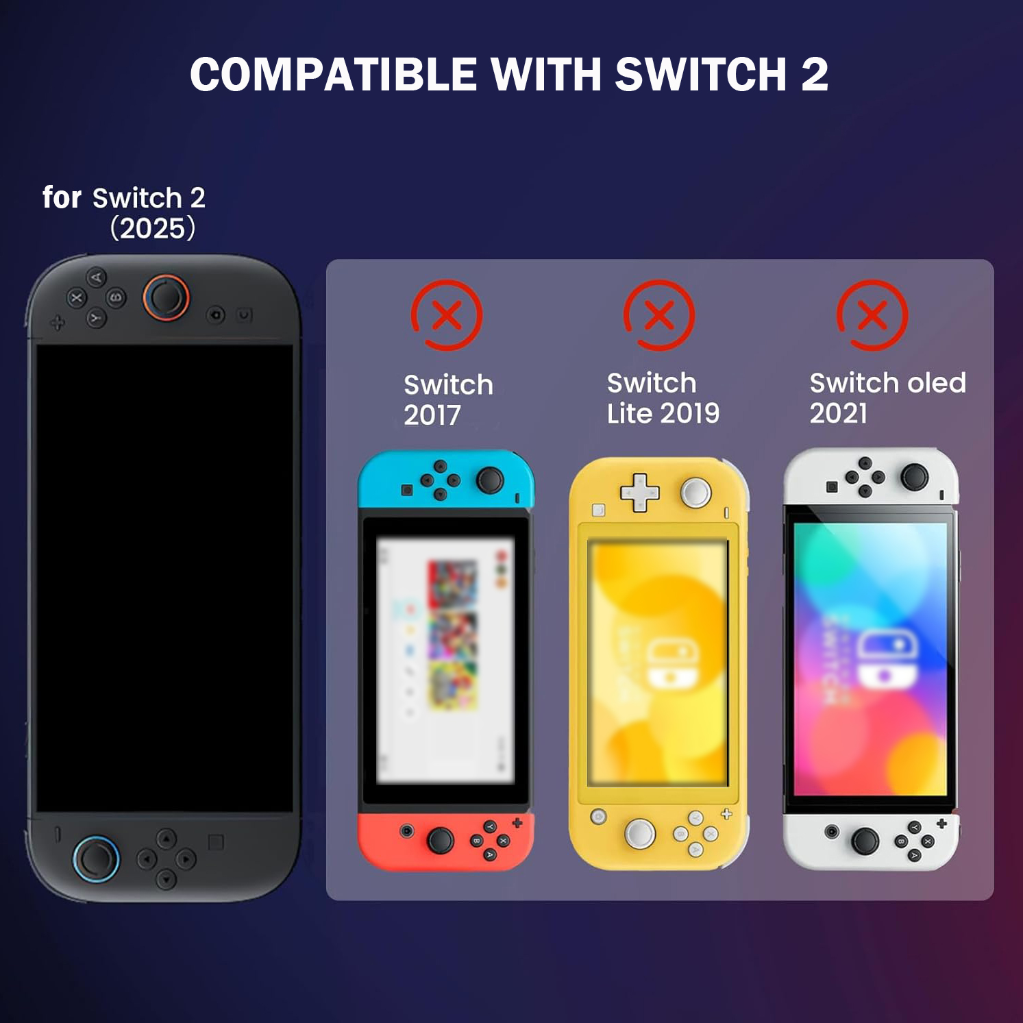 Dockable Protective Case for Switch2 TPU Shockproof Hard Shell with Kickstand
