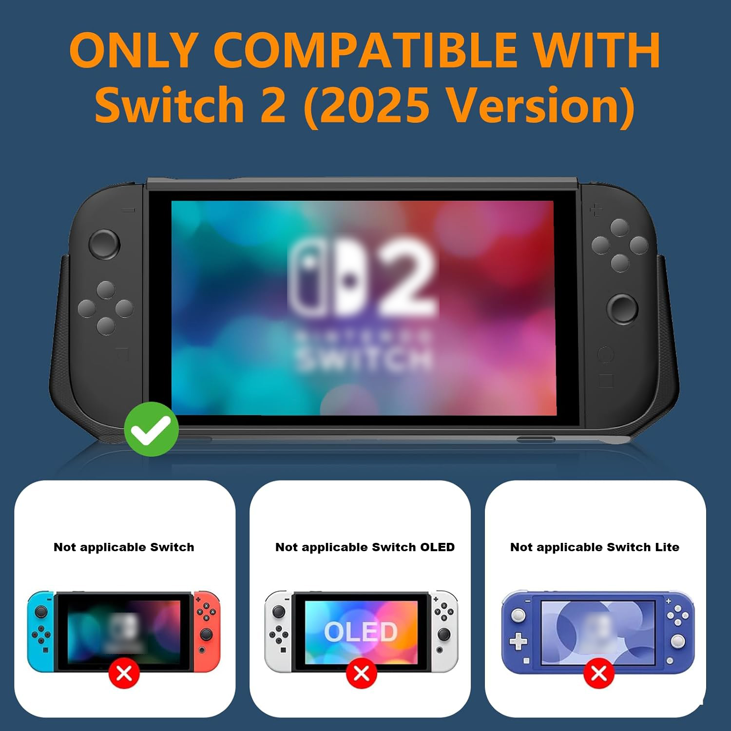 2 in 1 Protective Case for Nintendo Switch2 with TPU Shock Absorption Shell