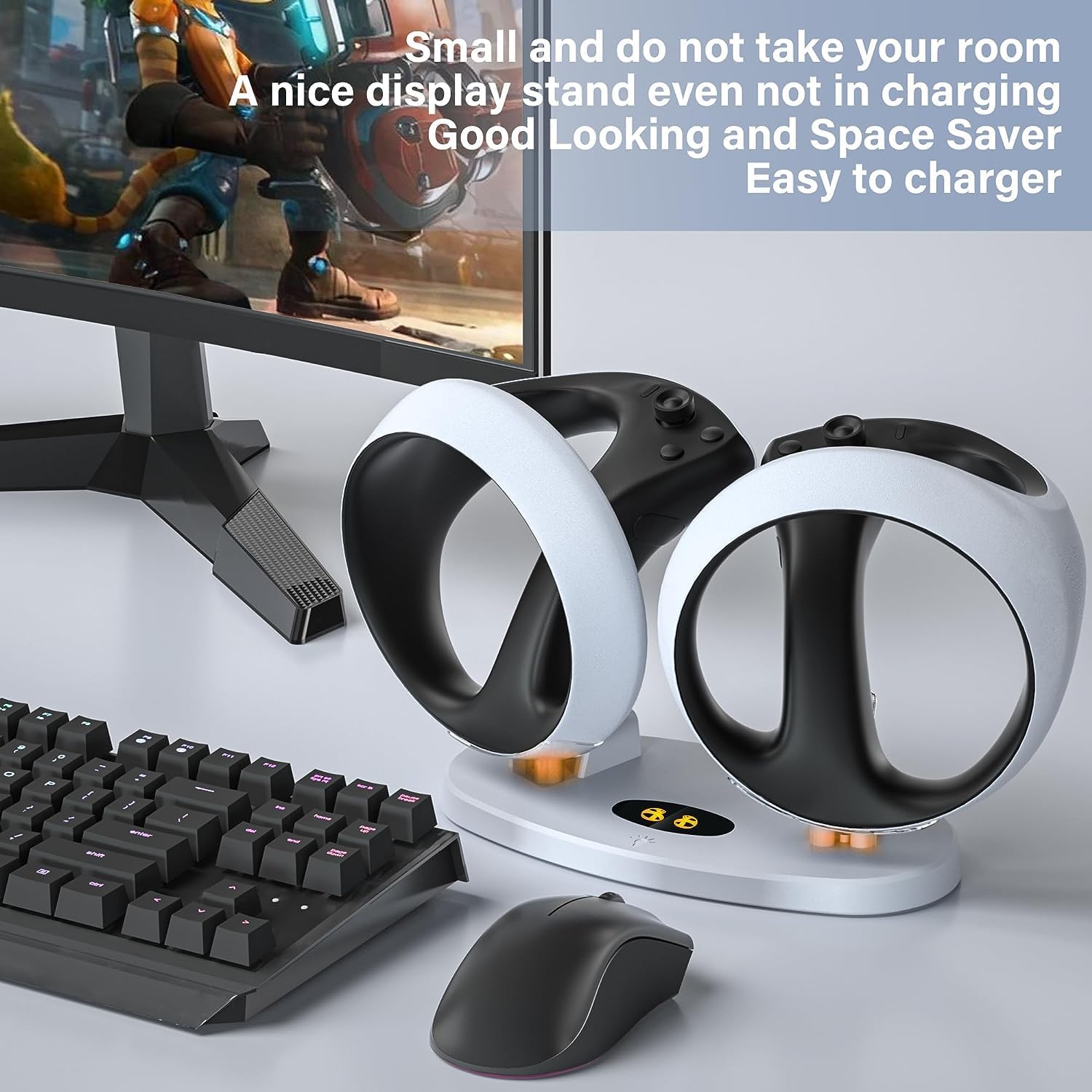 Controller Magnetic Charging Dock for PSVR2 Dual Charger with LED Indicator