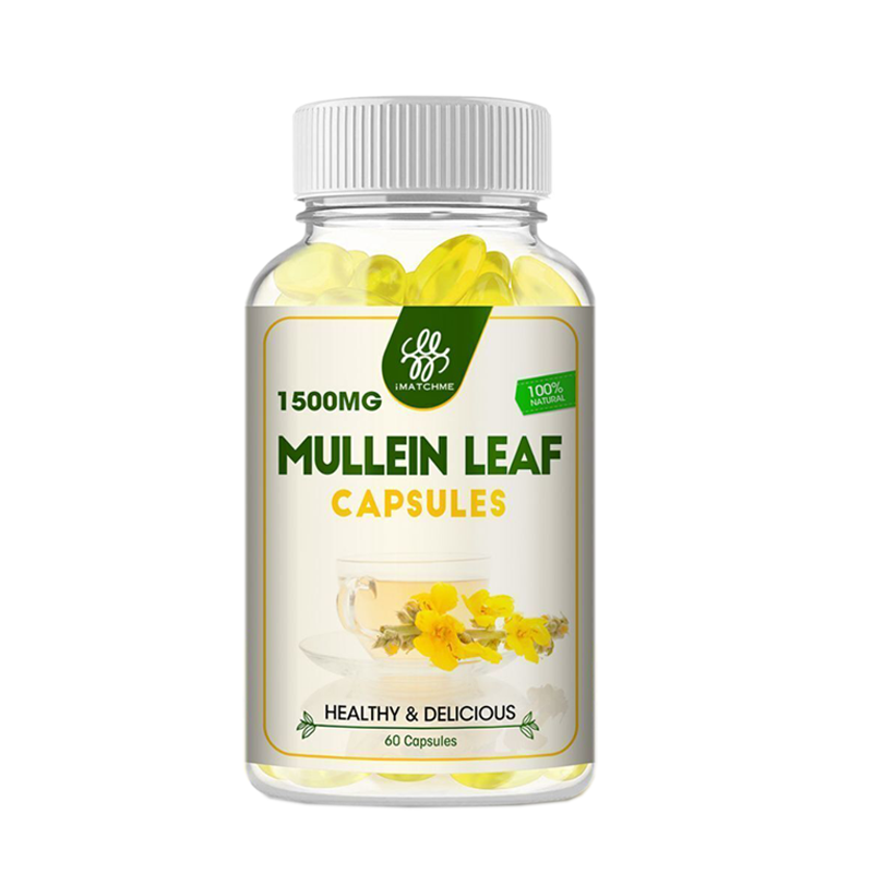 Mullein Leaf Organic Capsule for Lung Cleansing Detox Herbal Dietary Supplement