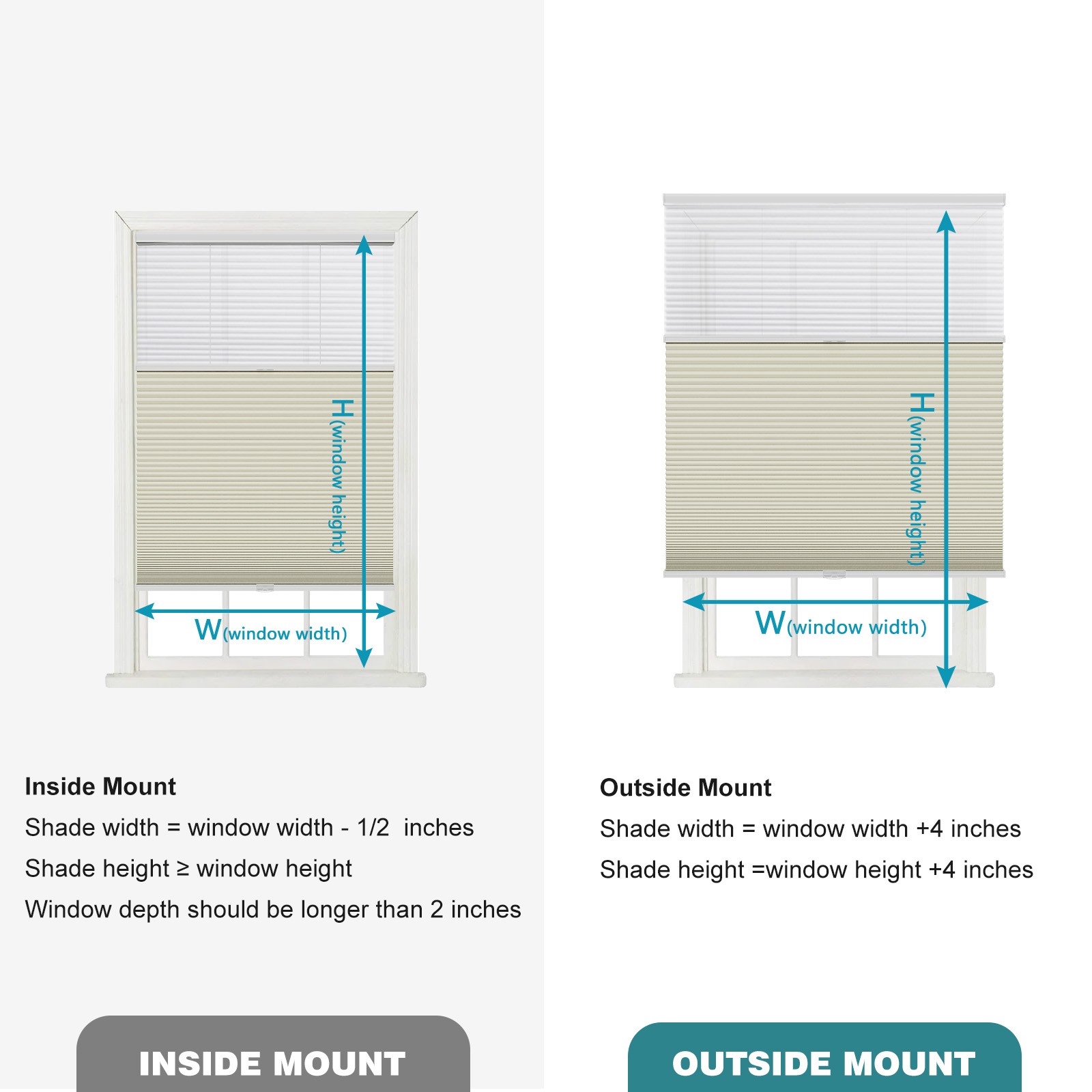 Changshade CUSTOM Day Night Cellular Shades Blackout/Light Filtering Honeycomb