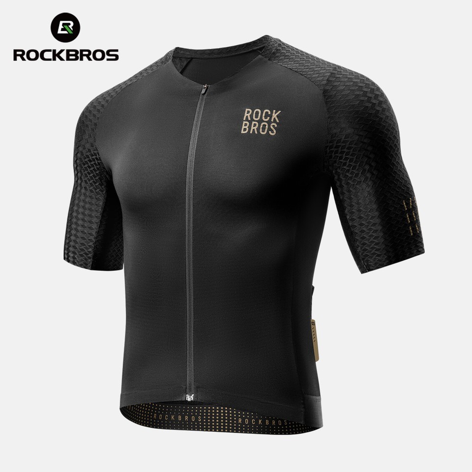 ROCKBROS Summer Men’s Cycling Jersey Breathable Moisture-Wicking Cycling Shirt