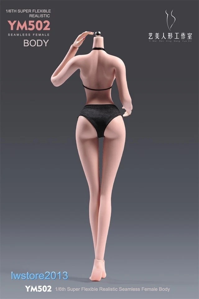 stock YM 1/6 Silicone Flexible 12" Female Girl Action Figure Body Hands Foot Toy