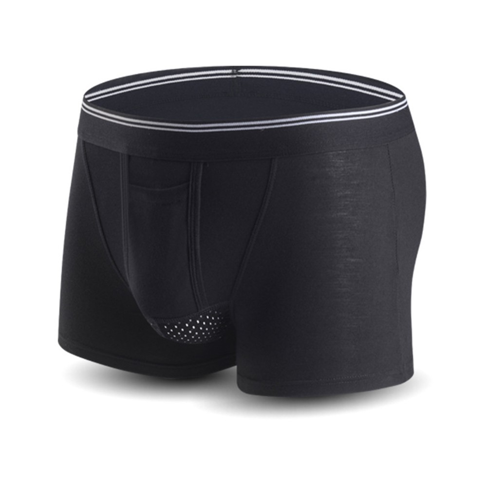 Underwear Black/Grey/Sapphire Blue Boxer Breathable Briefs L-3XL Lingerie
