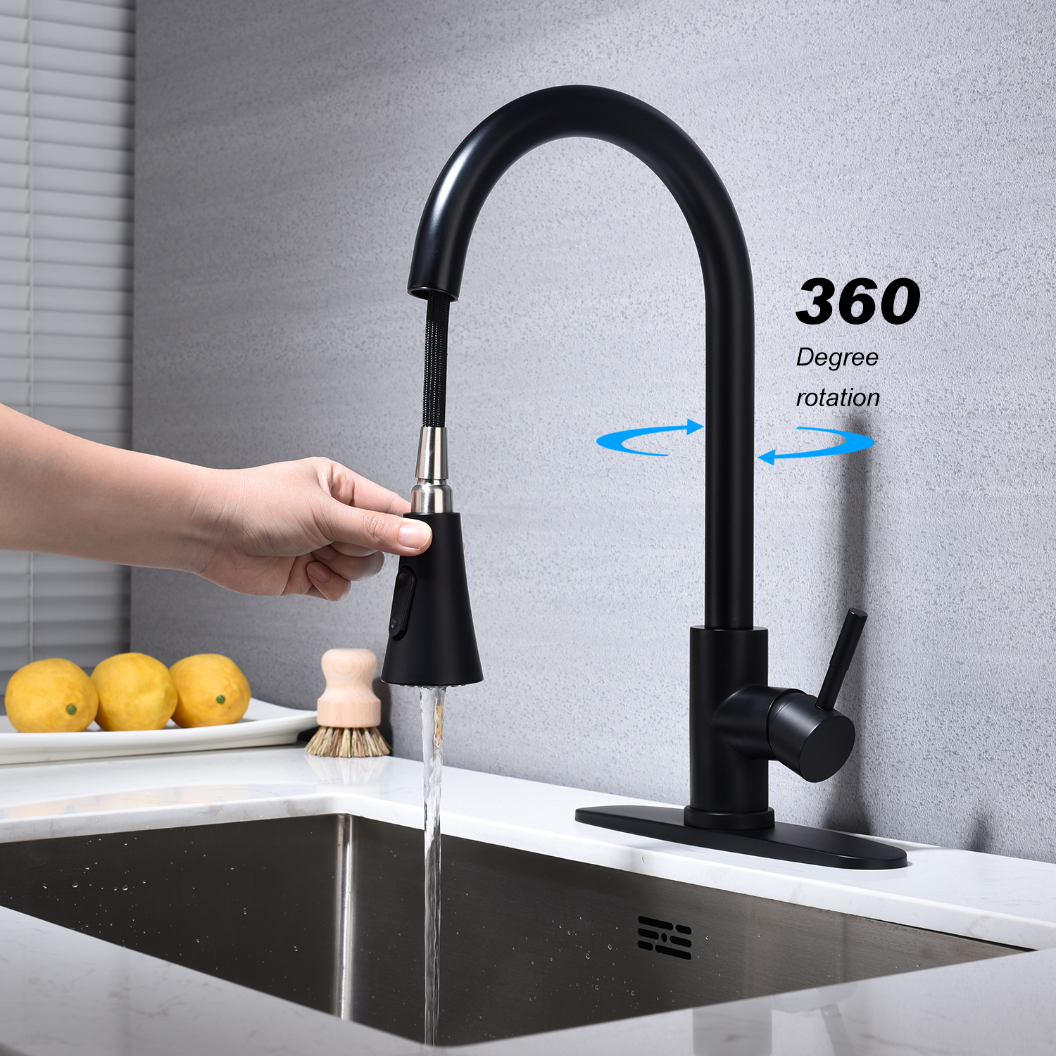 Kitchen faucet with pull out spray Pull out faucet