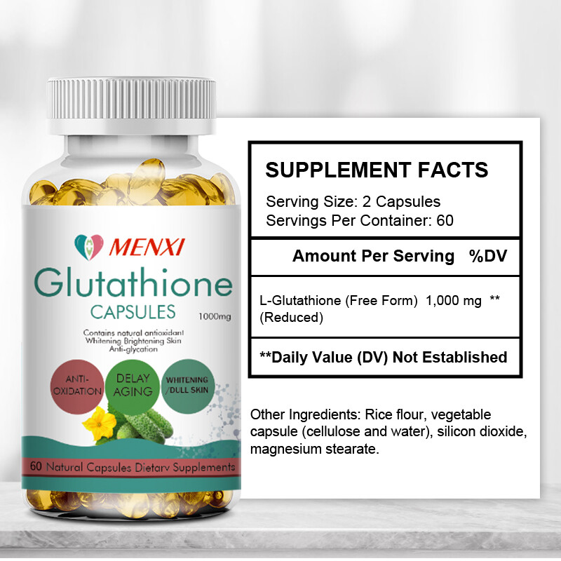 L-Glutathione 1000mg Capsules – Antioxidant, Liver, Immune, Cell Health Support