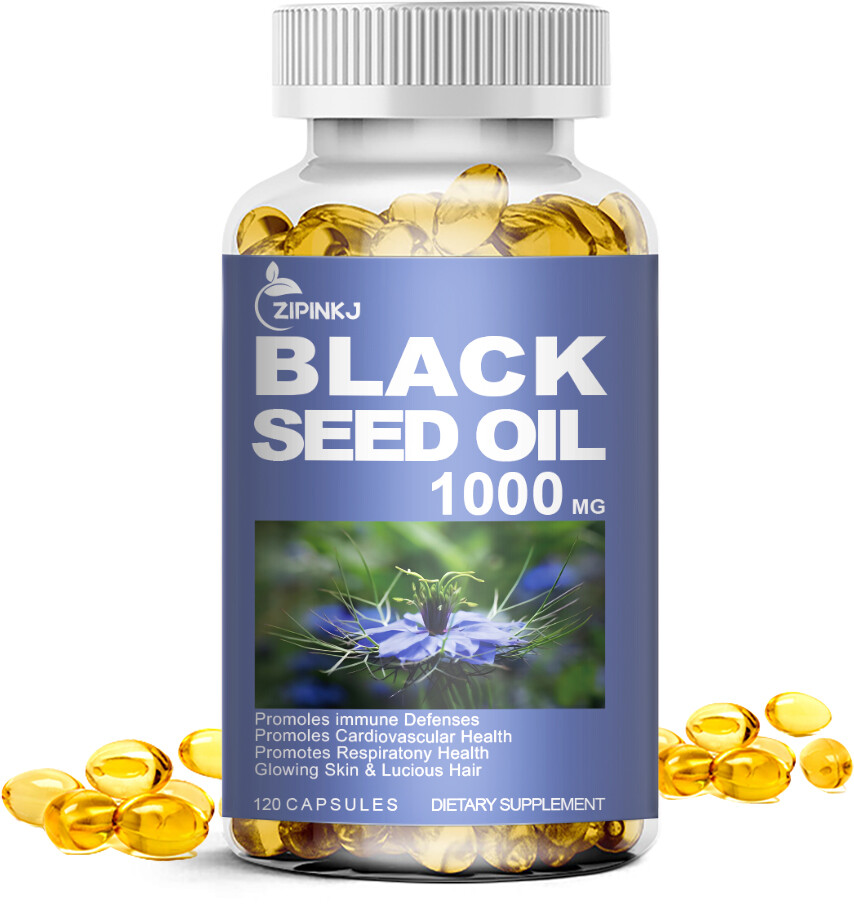 Black Seed Oil Capsules 1000mg Nigella Sativa Black Cumin Seed Oil – 120 Count