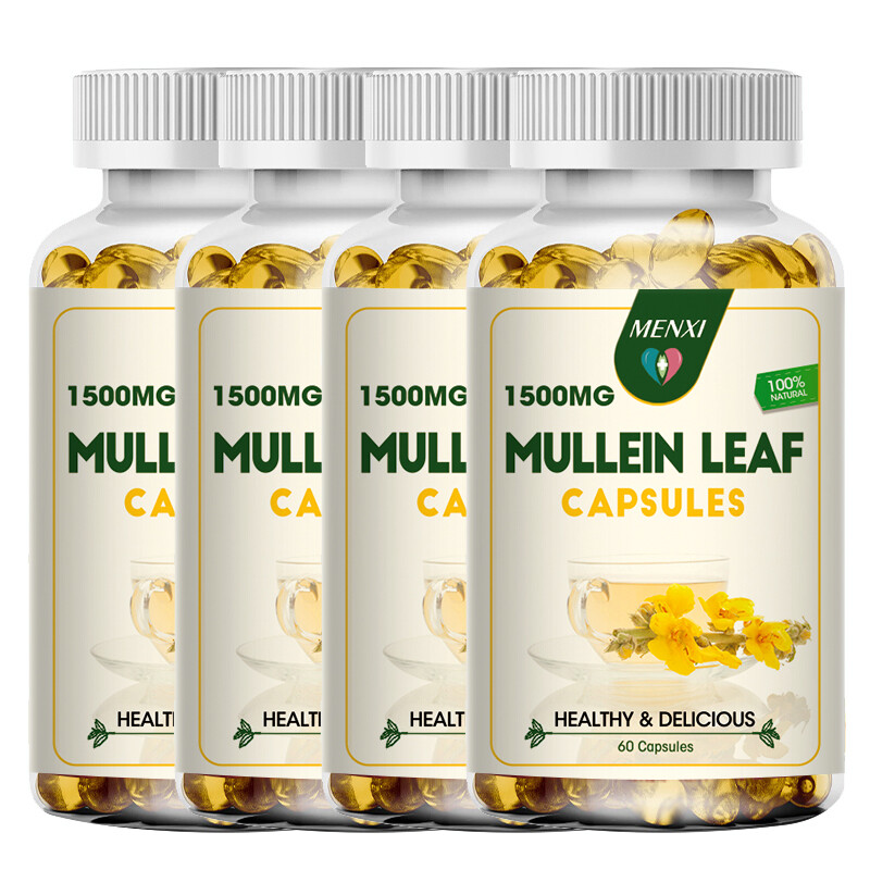 Mullein Leaf Capsules 1500mg – Support Lung Cleanse Respiratory Health Vegan