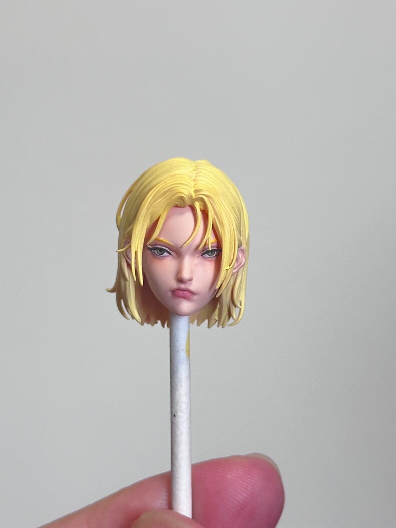 1/12 custom Android 18 Head Sculpt For 6&Prime; romankey Figure（Nofigure）