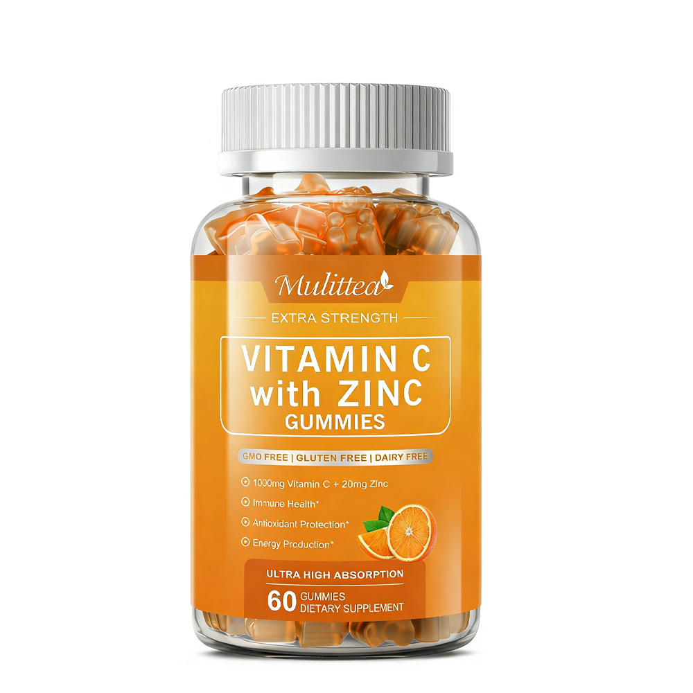 Vitamin C 1000mg + Zinc 20mg Gummies Support Antioxidant Immume Energy Boost