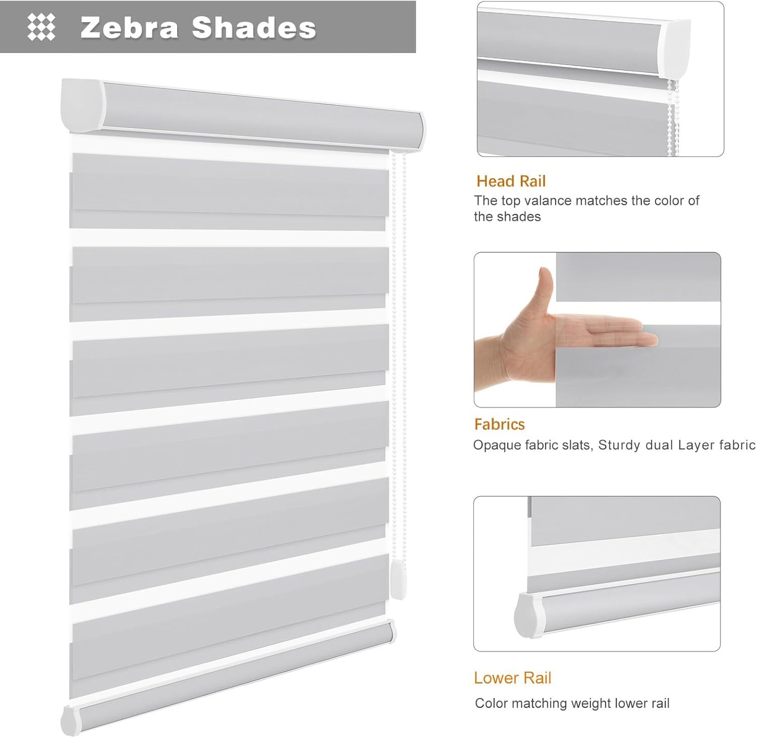 Changshade CUSTOM Light Filtering Dual Zebra Roller Blind Day and Night Window S