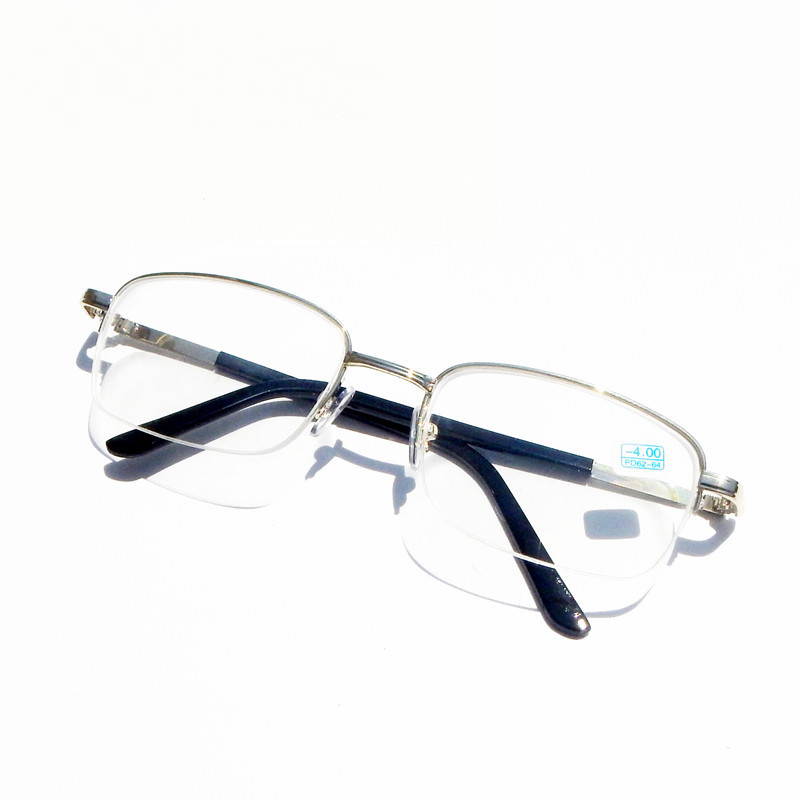 Atmospheric Finished Simple Business Half Frame Ultralight Myopia Glasses