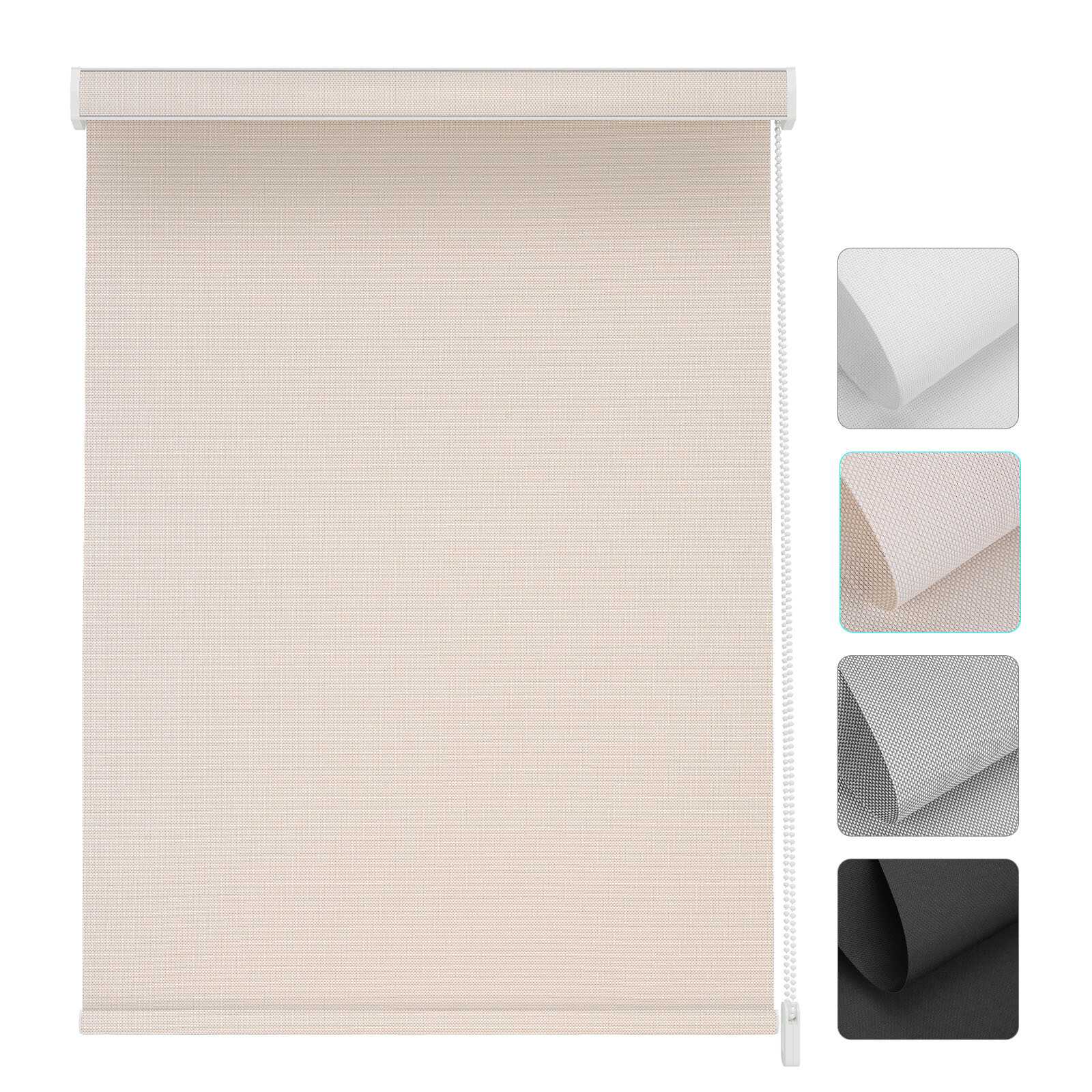 Custom Light Filtering Corded Fabric Window Shades For Windows Roller Blinds