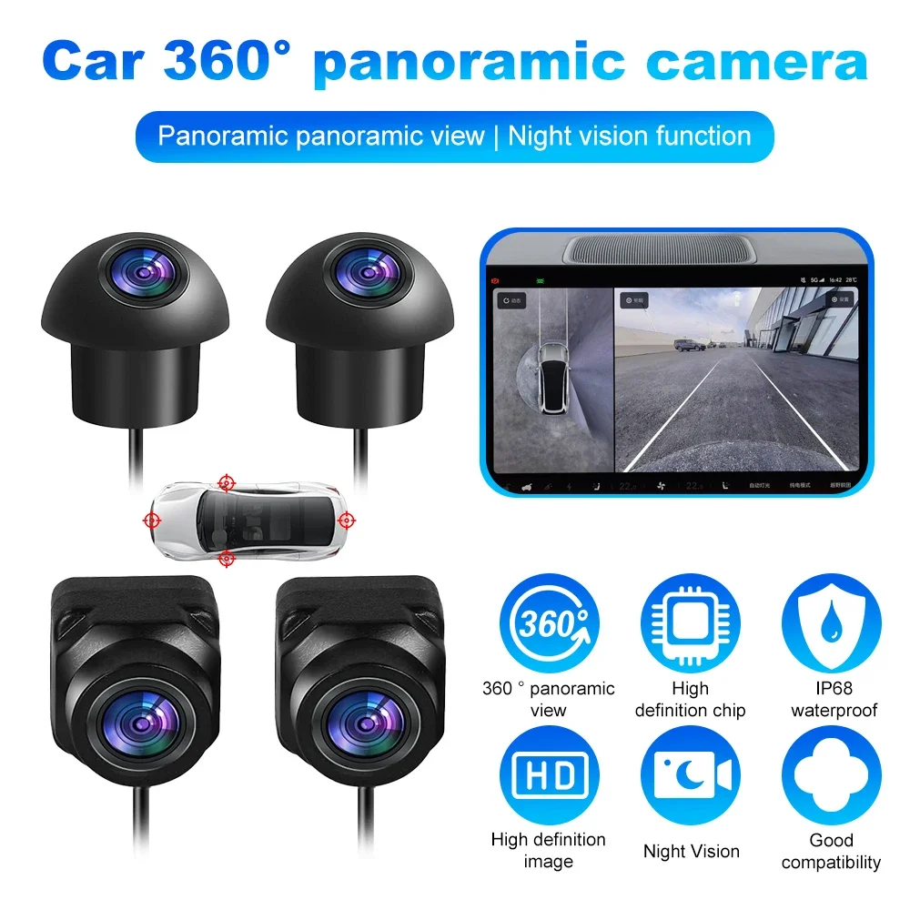 Car AHD 720P/1080P 360° View System Panoramic View Parking Camera Sets