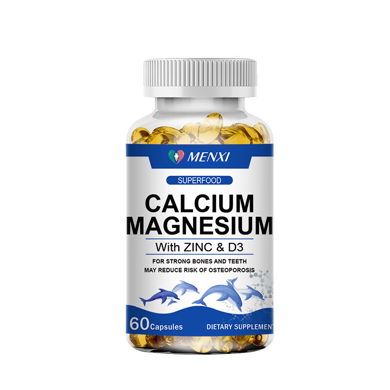 Calcium Magnesium Zinc with Vitamin D3 Capsules For Bone Muscle Health by MENXI