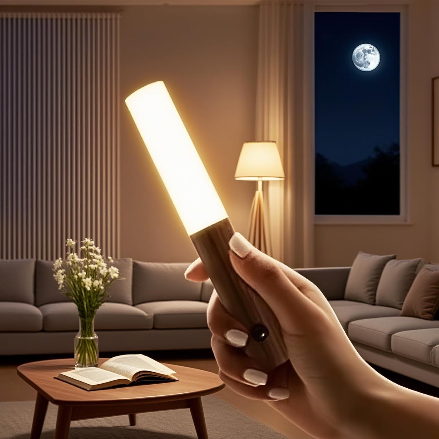 2X Motion Sensor LED Night Light Magnetic Wall Lamp USB Rechargeable Stick-On