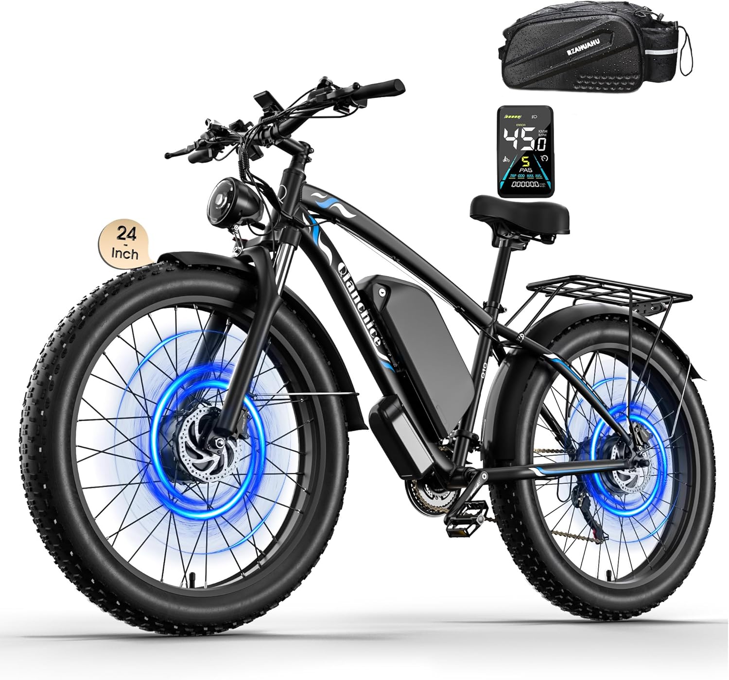 QIANCHICE 6000W Peak Dual Motor Electric Bike 24in 40-45MPH