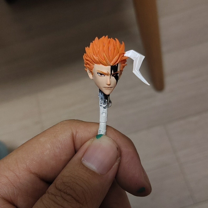 1/12 Ichigo Kurosaki Head Carving For 6″ Romankey VTOYS Figure Body