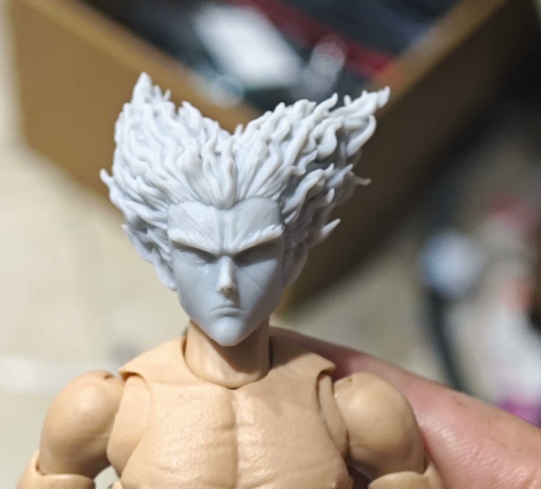 Custom 1/12 Scale One-Punch Man Garou Head Sculpt For 6&Prime;Romankey Vtoys Figure