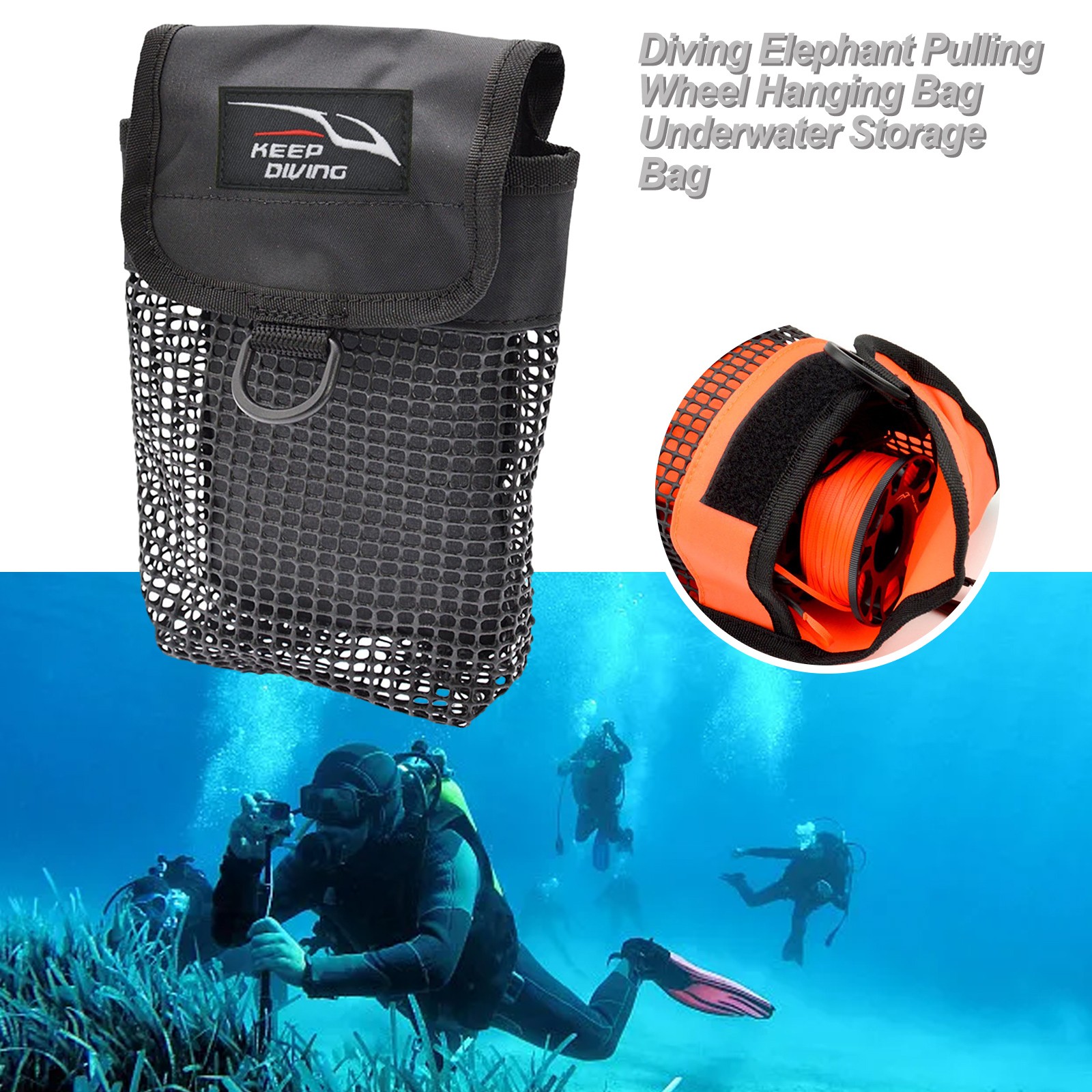 Compact Scuba Diving Gear Bag Secure Snap Closure Organize Your Accessories
