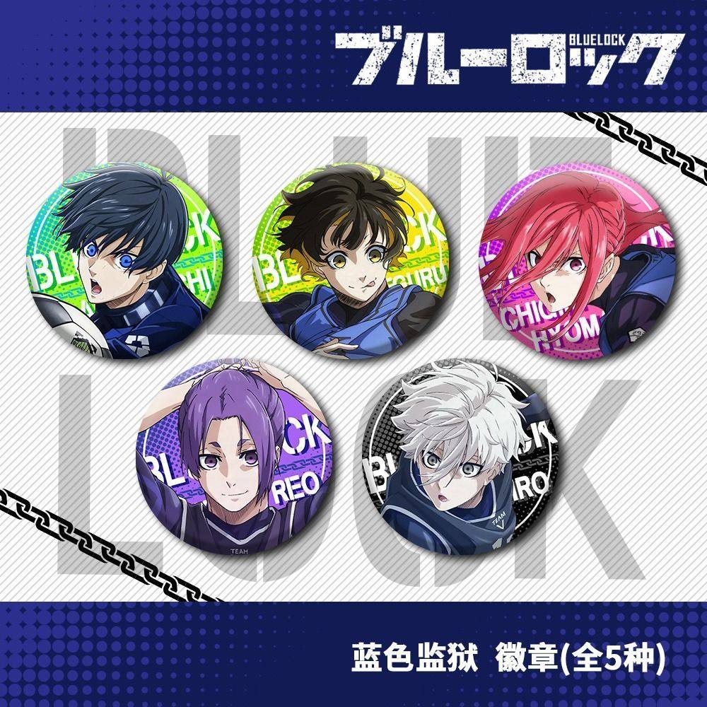 Blue Lock Anime Badge Pin Isagi Yoichi Nagi Seishiro Chigiri Bachira Meguru Case