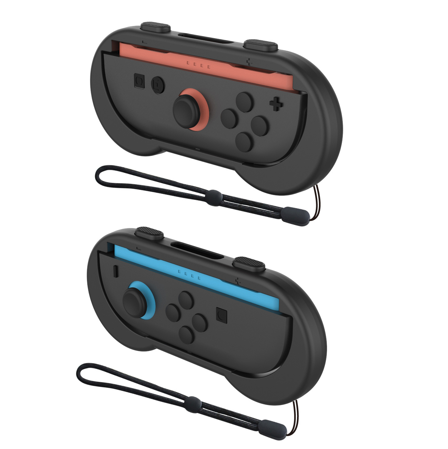 2-Pack Left & Right Controller Grips with Hand Straps for Switch 2