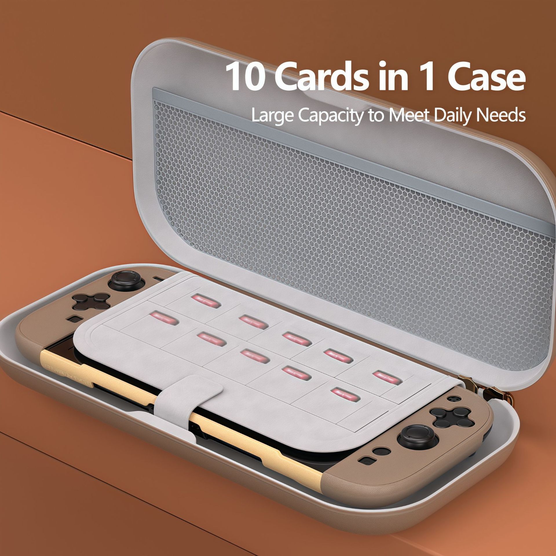PU Carrying Case for Switch 2, Portable Protective Case Game Cartridge Storage