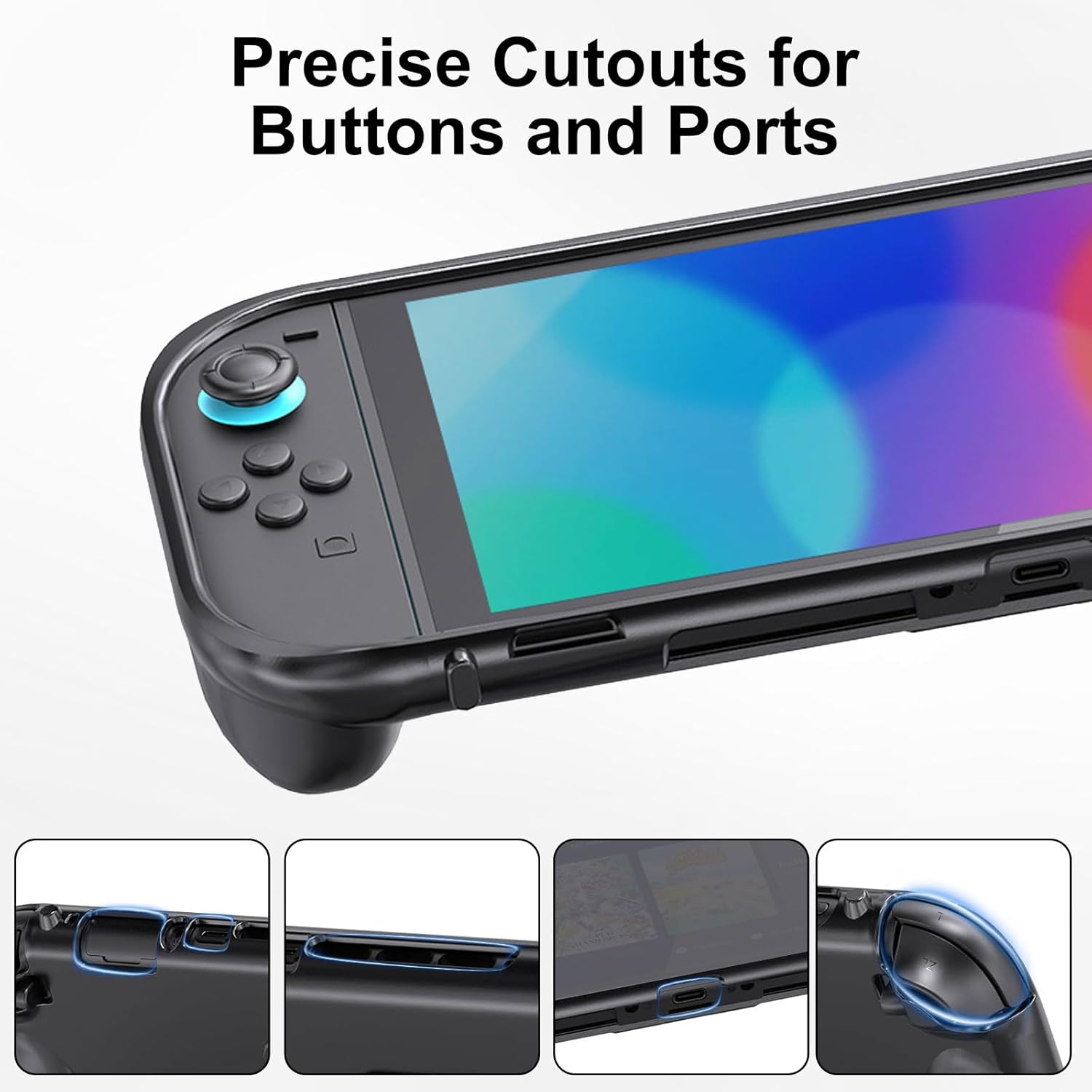 Protective Case for Switch 2 TPU Grip Cover with Kickstand Anti-Scratch Shell