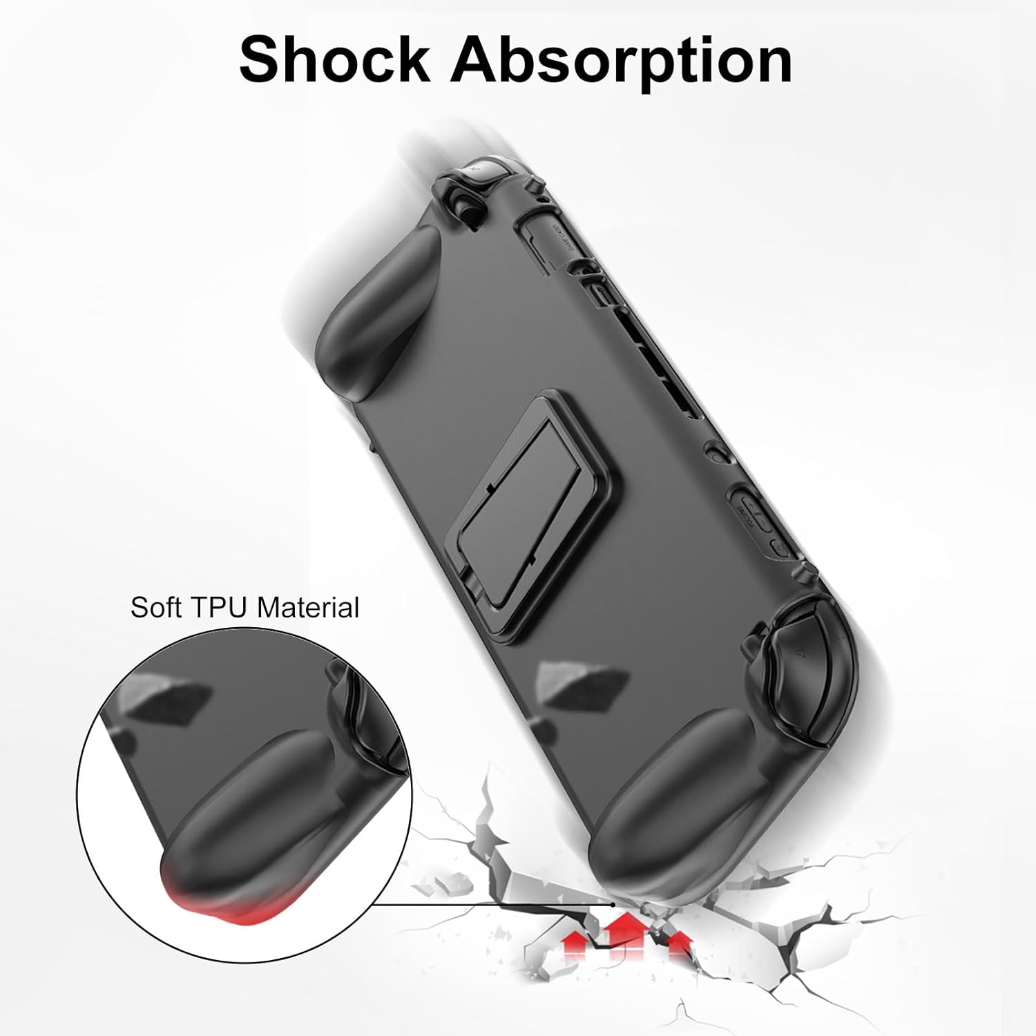 Protective Case for Switch 2 TPU Grip Cover with Kickstand Anti-Scratch Shell