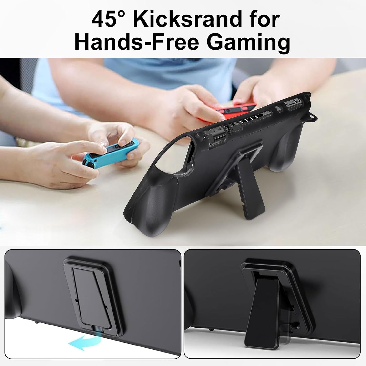 Protective Case for Switch 2 TPU Grip Cover with Kickstand Anti-Scratch Shell