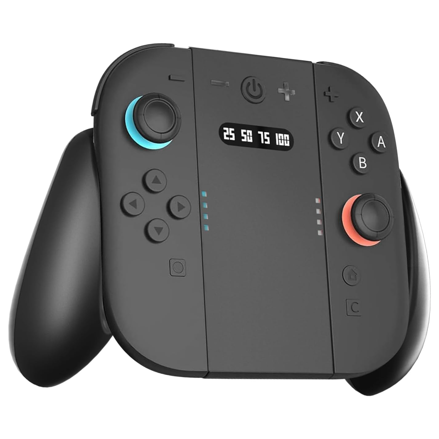 L/R Controller Charger Grip Accessories for Switch 2, with LED Indicator