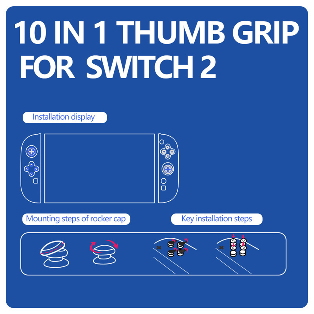 Silicone Button Caps for Switch2 Controller Directional D-Pad Replacement Covers