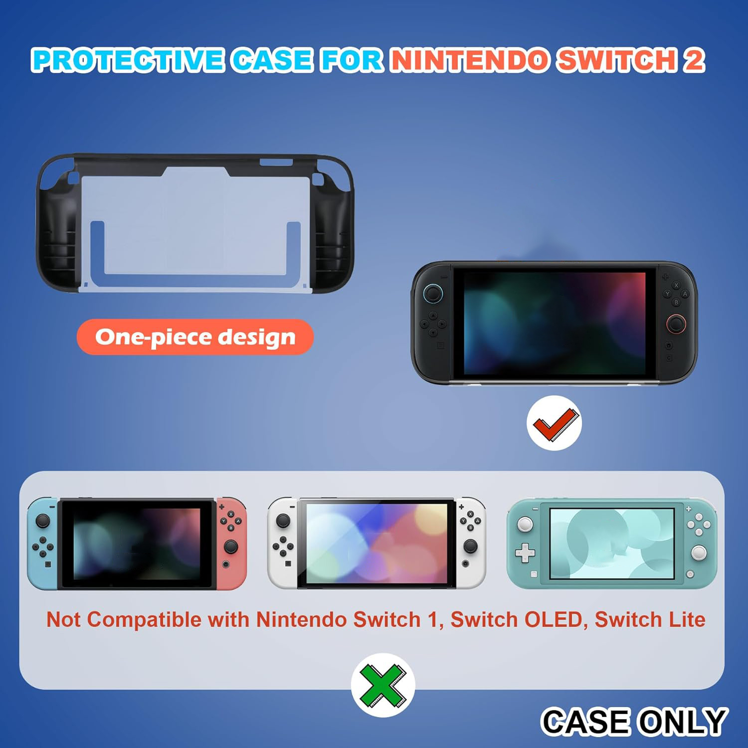 Protective Case for Nintendo Switch 2 Game Console with Upright Support