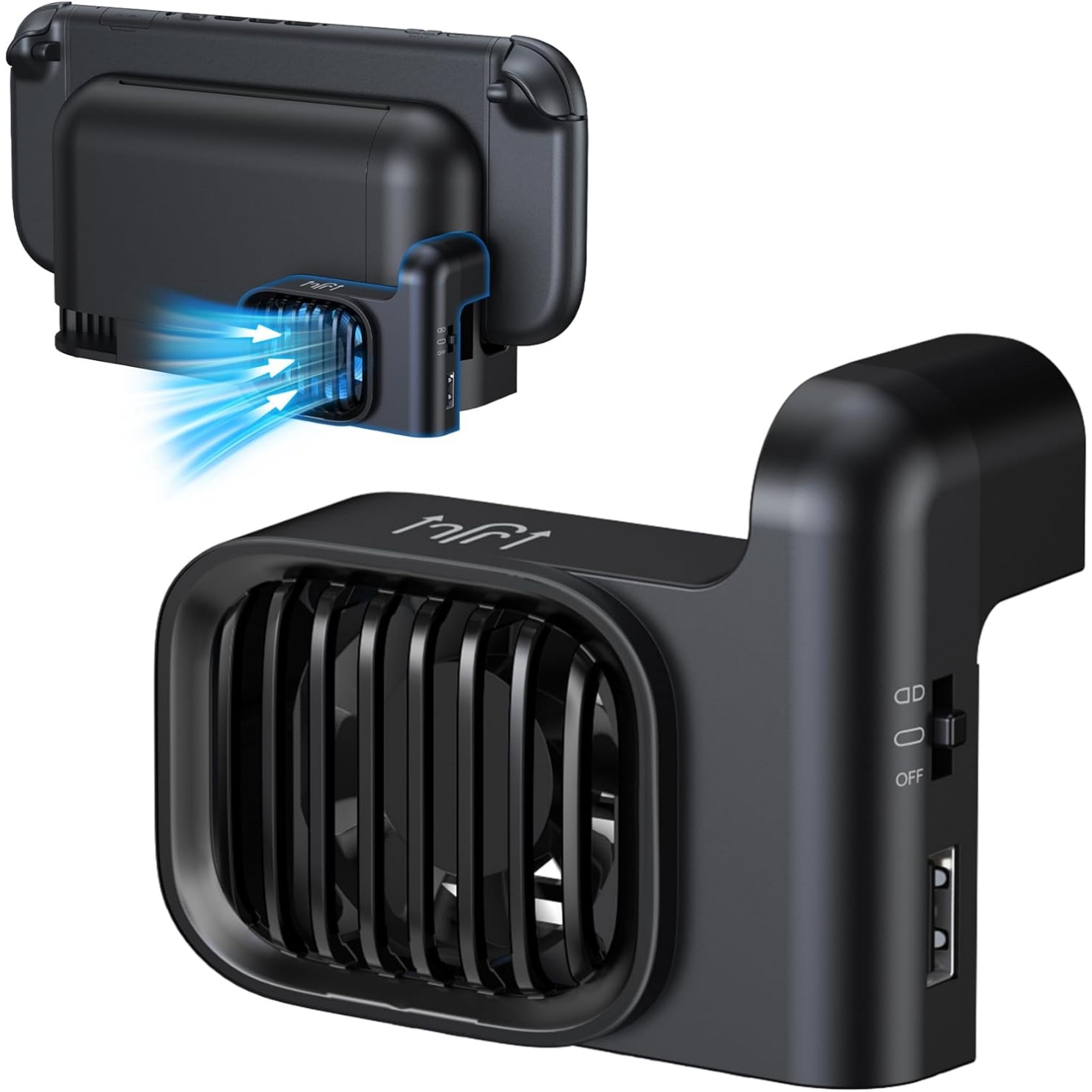 Cooling Fan For Nintendo Switch 2 Dock With 2 Adjustable Speeds And 1 USB Port