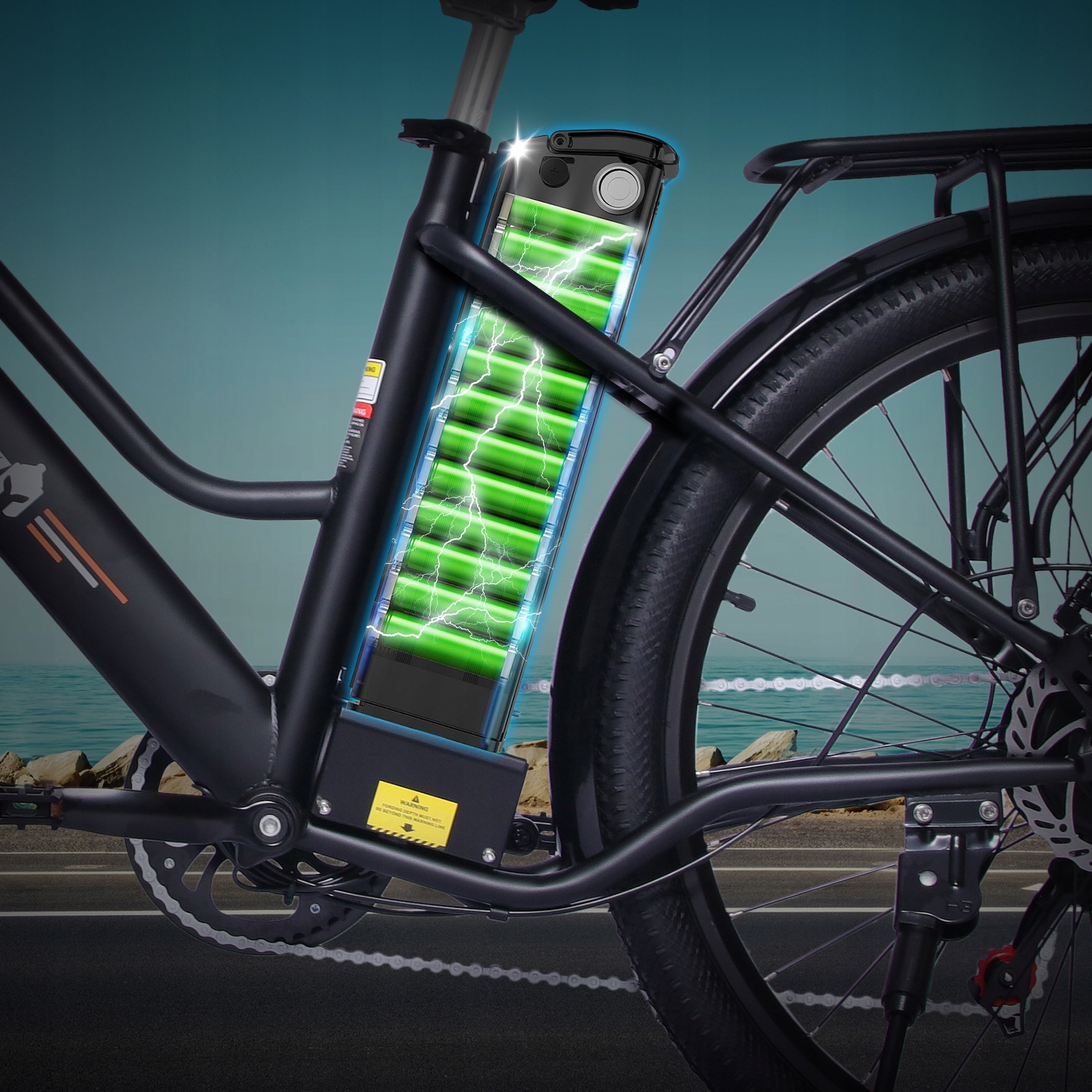 Elektrisches Stadtfahrrad CHEEVALRY 250W 15AH 100KM 26" E-Bike Herren/Damen Maximale Leistungsaufnahme Elektrofahrrad (unter 250W)