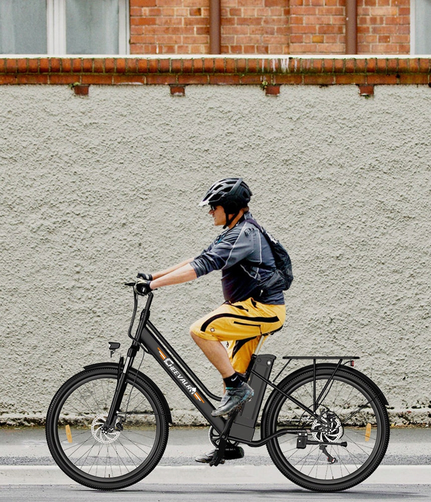Elektrisches Stadtfahrrad CHEEVALRY 250W 15AH 100KM 26" E-Bike Herren/Damen Modell C26 Moped 7 Gang