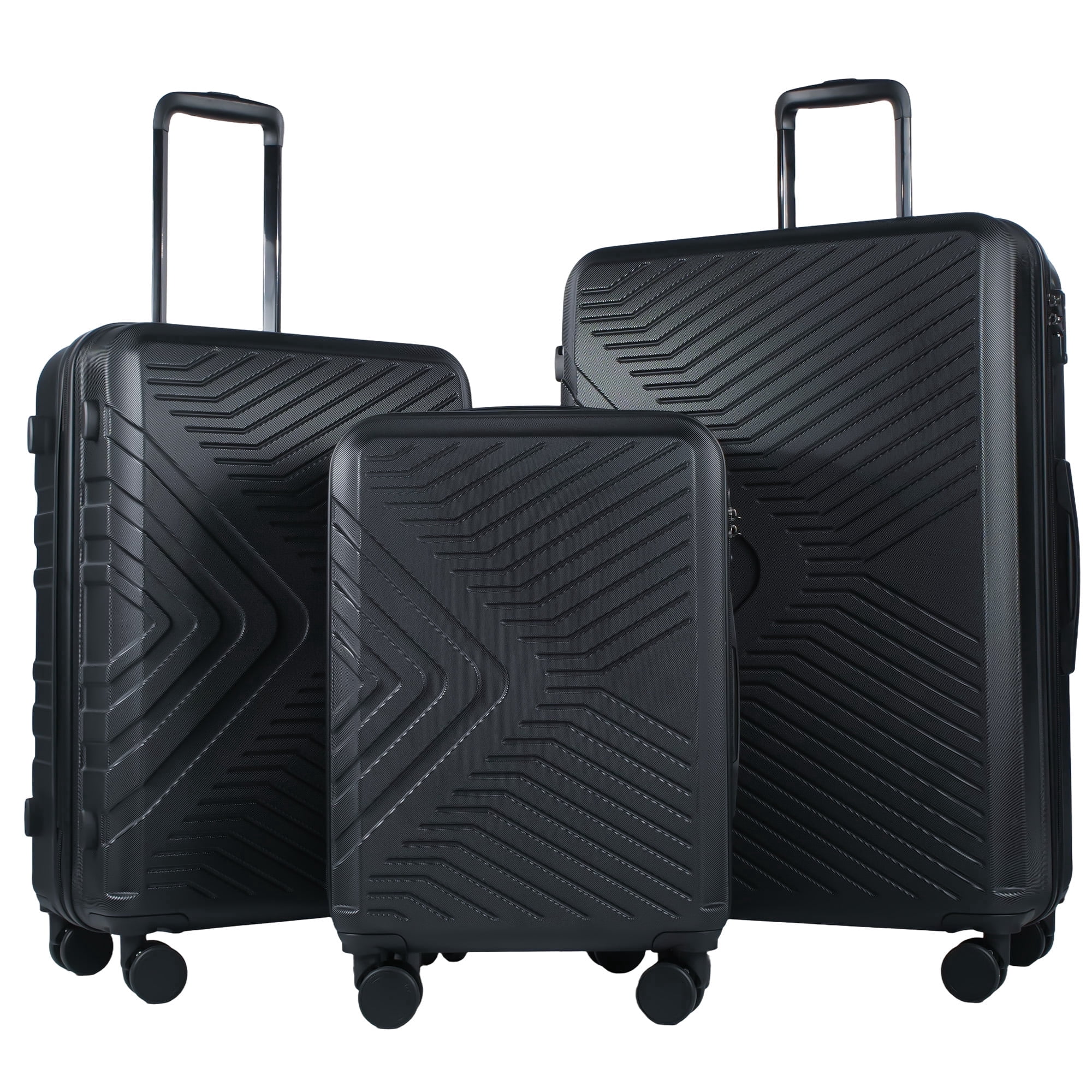 Travelhouse 3Piece Hardshell Luggage Set Hardside Lightweight Suitcase with TSA